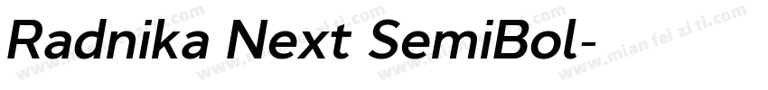 Radnika Next SemiBol字体转换